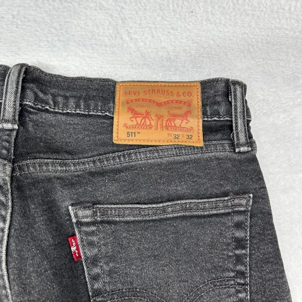 Levi's 511 Jeans Men's Blue Denim Stretch Mid Rise Slim Straight Zip Fly - 31X31